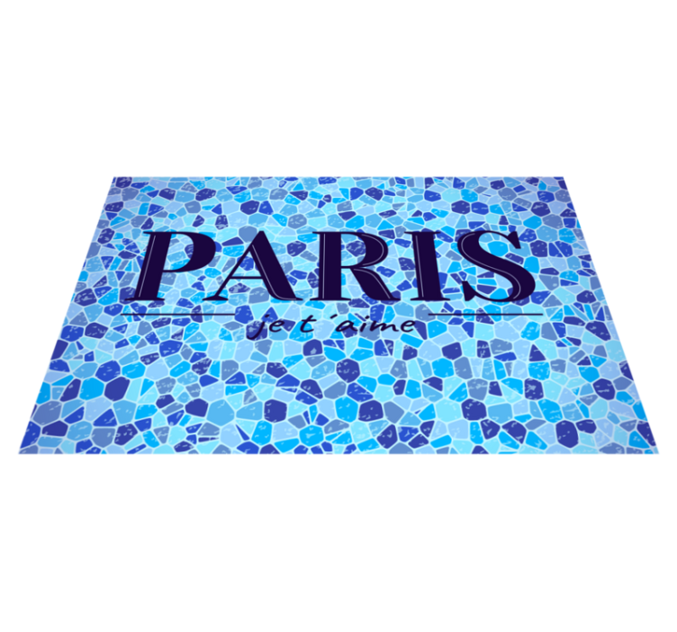 Mosaic and Paris text modern placemats - TenStickers