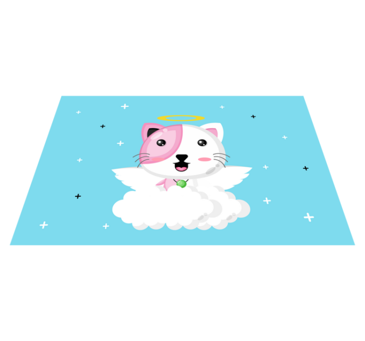 Angel cat children placemats - TenStickers
