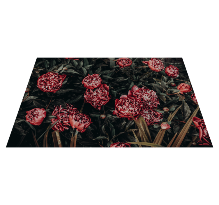 Textured placemats vibrant floral arrangement - TenStickers