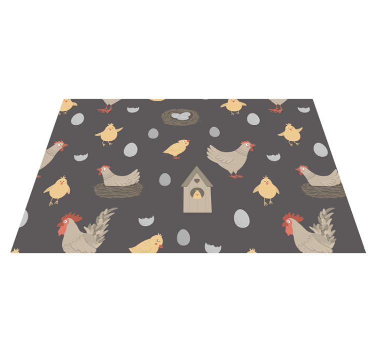 Children placemats charming farmyard fowl - TenStickers