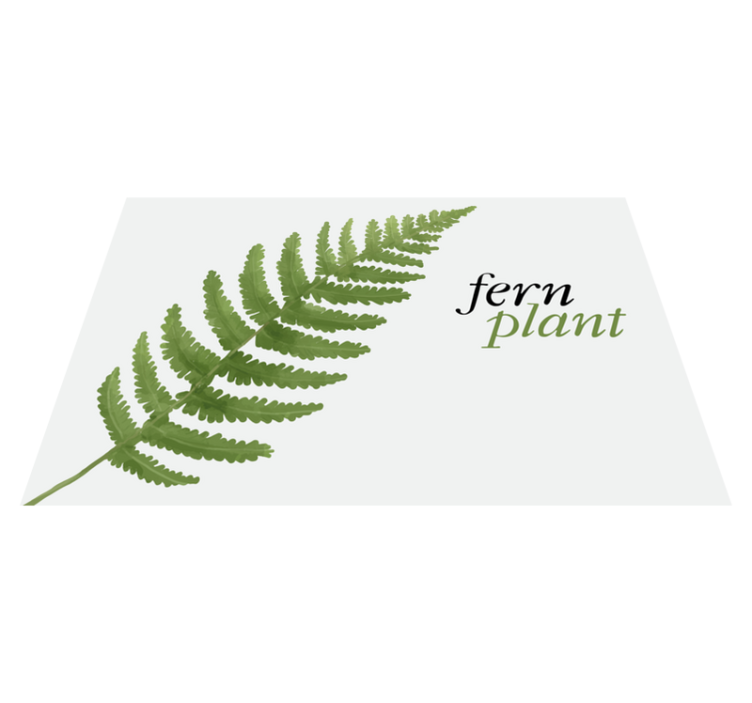 Fern plant minimalist quote placemats - TenStickers