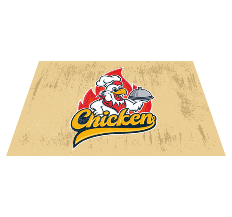 Vintage chicken chef  original placemats - TenStickers