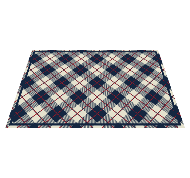 Textured placemats with plaid patterned surface - TenStickers