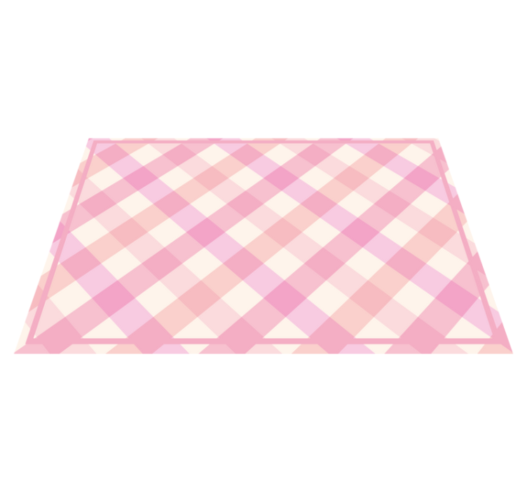Pink checked pattern original placemats - TenStickers
