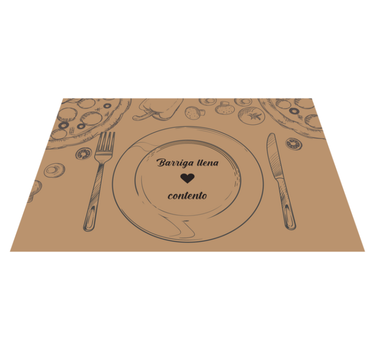 Ornamental  crockery  restaurant placemats - TenStickers