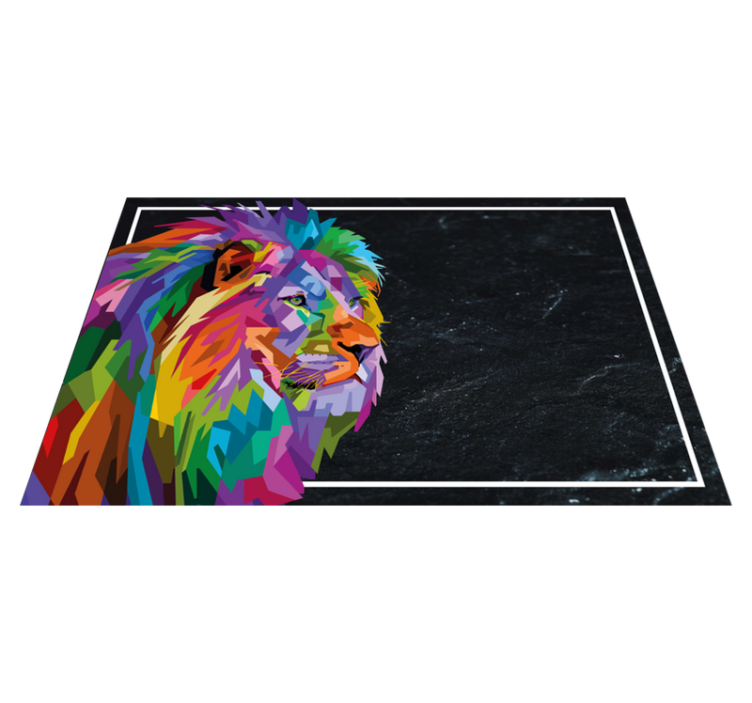 Original placemats colorful lion face - TenStickers