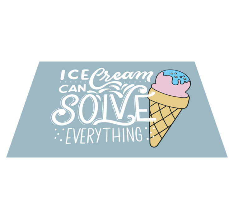 Placemat with quotes sweet as ice cream cone - TenStickers