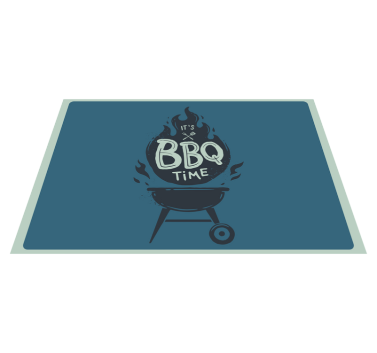 Placemat with quotes bbq time flames - TenStickers