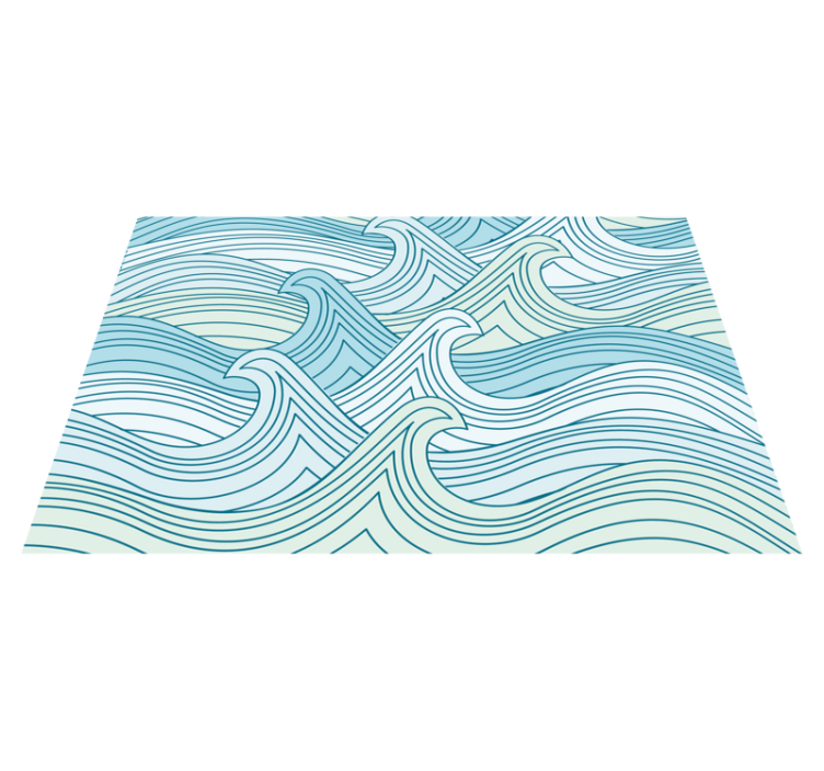 Textured placemats with curvy line design - TenStickers