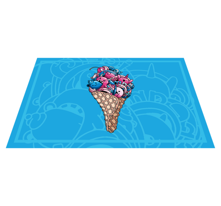 Nice Ice cream graffiti  modern placemats - TenStickers