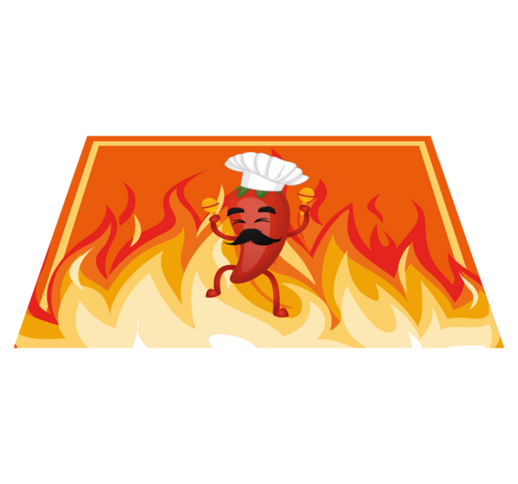 Chilli chef cartoon graffiti modern placemats - TenStickers