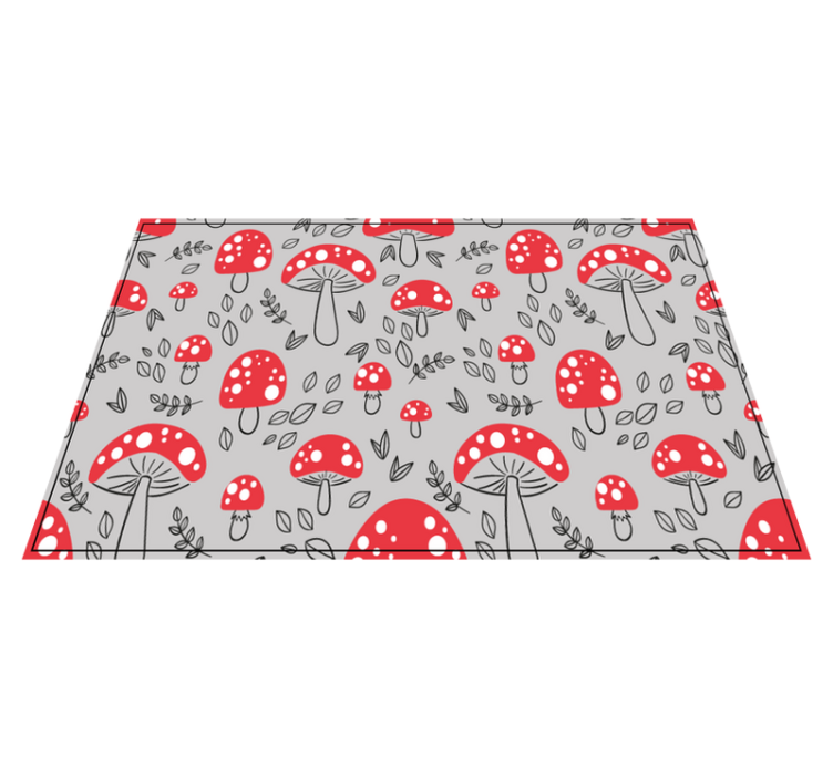 Original placemats red mushroom design - TenStickers