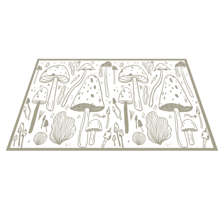 Original placemats mushroom nature themes - TenStickers