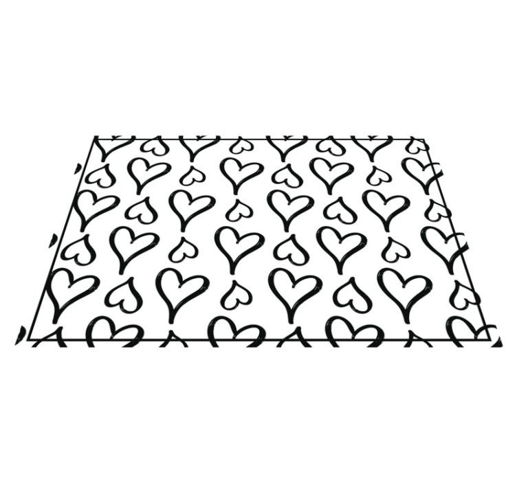 Children placemats hearts pattern playful - TenStickers