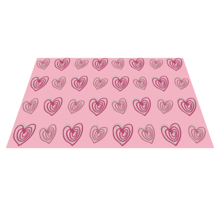 Doodle hearts pink pattern modern placemats - TenStickers