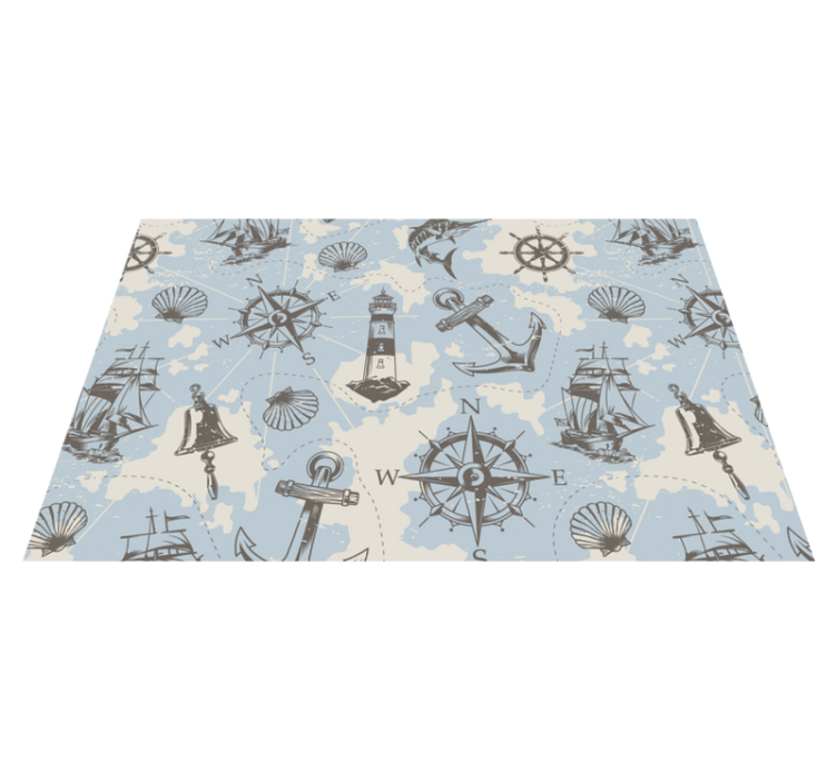 Modern placemats nautical design print - TenStickers