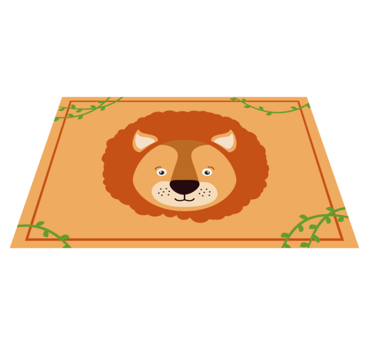 Children placemats lion head adorable - TenStickers