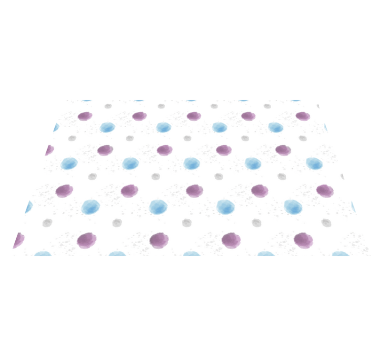 Blue and pink watercolor polka dots placemats - TenStickers