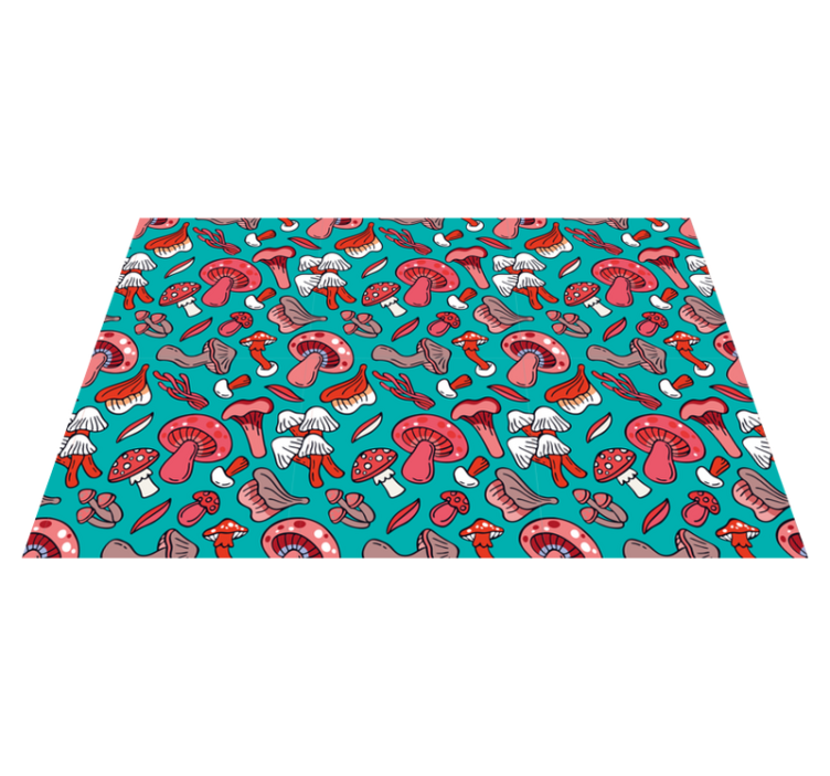 Original placemats lively mushroom design - TenStickers