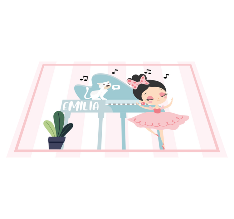 Children placemats ballet dancer figure - TenStickers