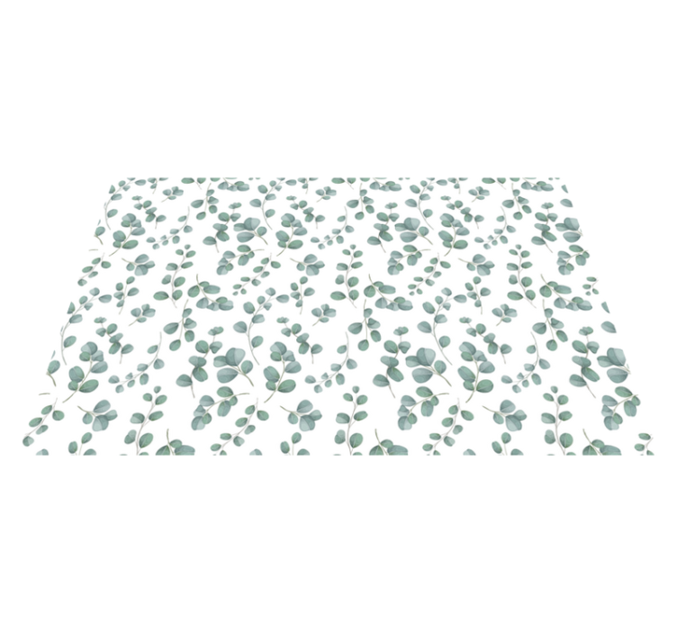 Textured placemats eucalyptus leaf design - TenStickers
