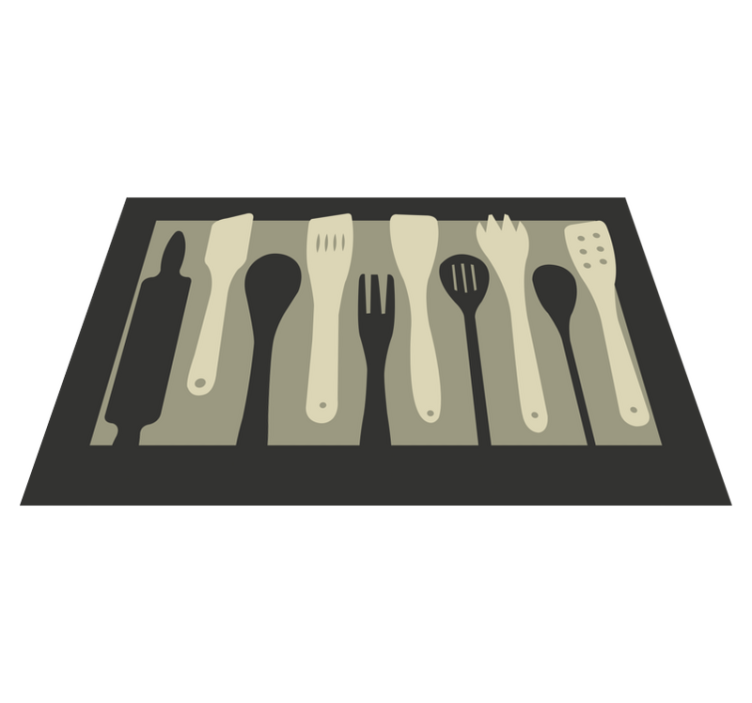 Original placemats with cooking utensil shapes - TenStickers