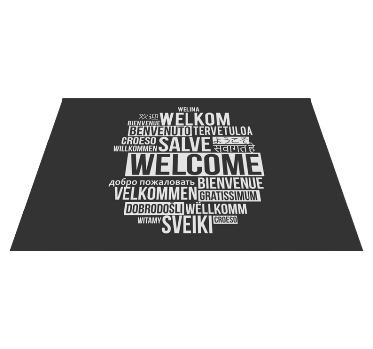 Placemats with quotes welcome multilingual design - TenStickers