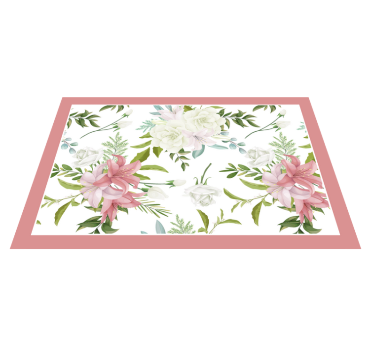 Original placemats floral pattern centerpiece - TenStickers
