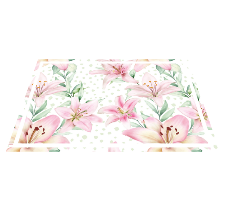 Original placemats floral lily design - TenStickers