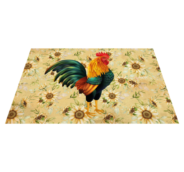 Original placemats colorful rooster centerpiece - TenStickers