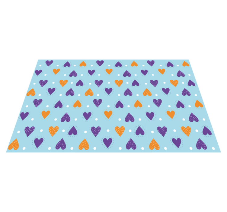 Children placemats colorful heart designs - TenStickers