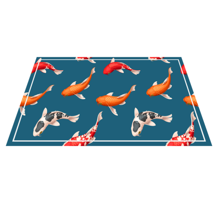 Original placemats colorful koi fish design - TenStickers