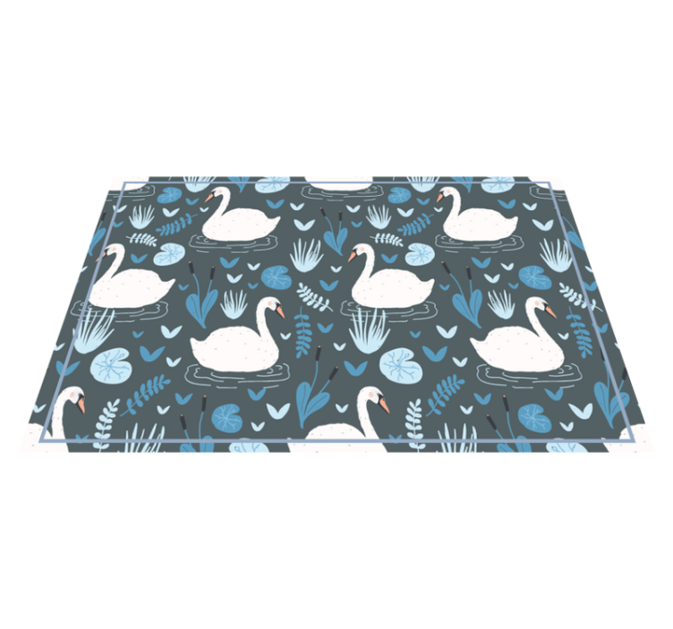 Original placemats swan patterned table surface - TenStickers