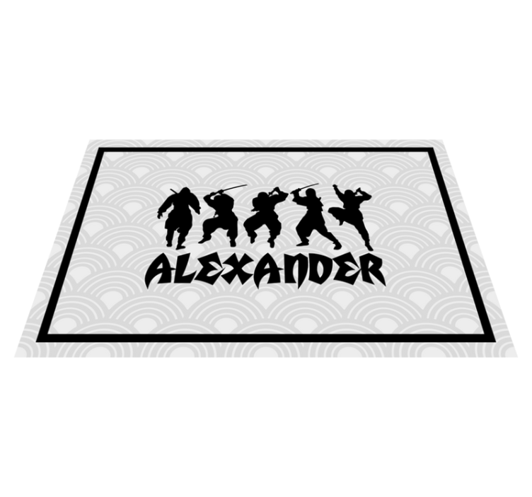 Personalisable placemats ninja warrior shadows - TenStickers