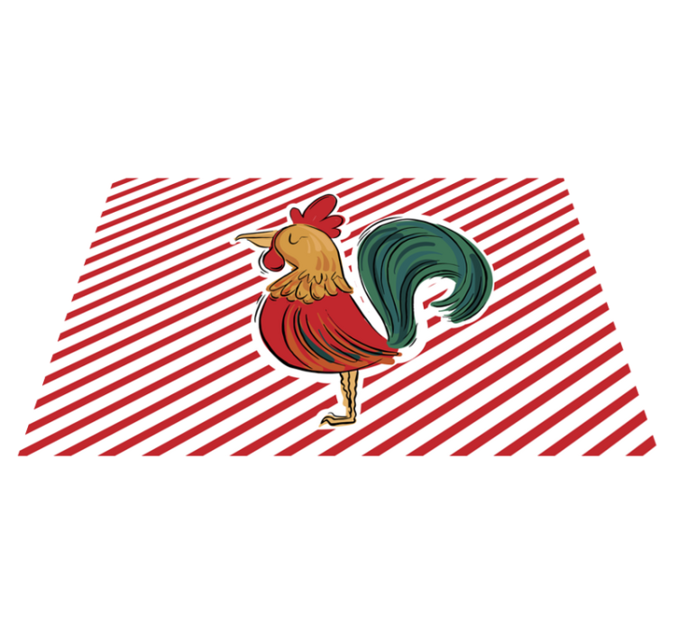 Original placemats rooster with stripes - TenStickers
