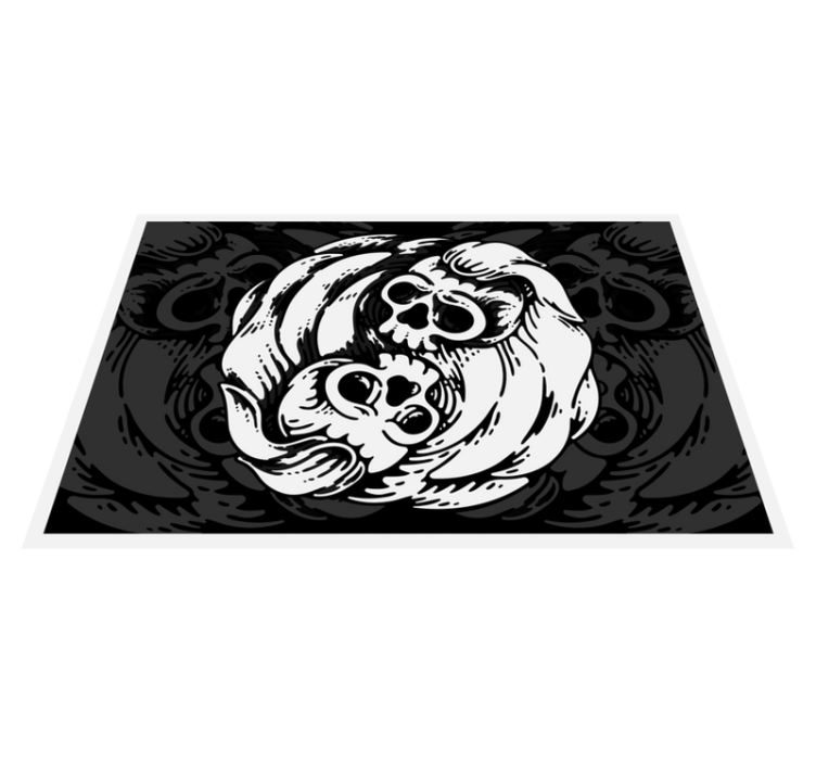 Halloween placemats skull embrace design - TenStickers