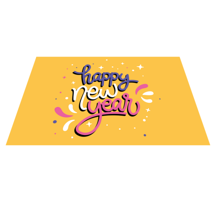 Christmas placemats with joyful new year design - TenStickers
