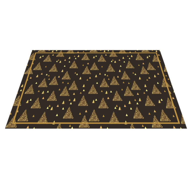 Christmas placemats elegant gold christmas trees - TenStickers