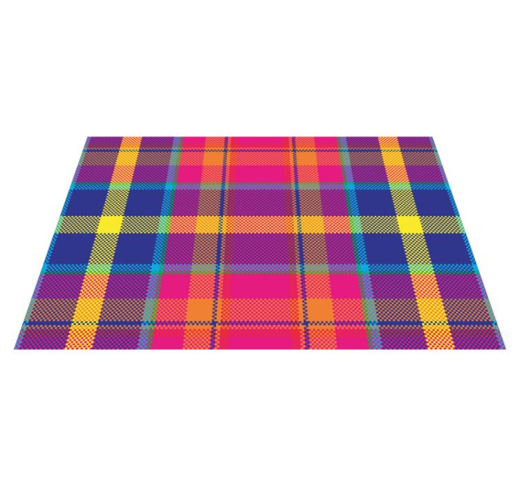 Textured placemats in vibrant plaid design - TenStickers