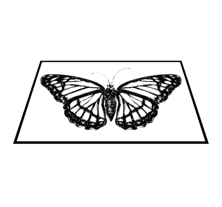 Original placemats elegant butterfly design - TenStickers