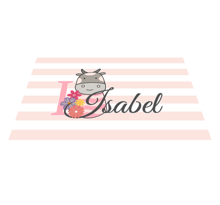 Cow themed personalisation personalised placemats - TenStickers