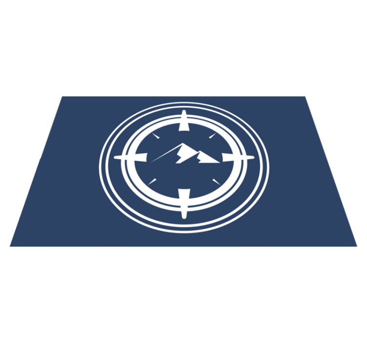 Modern placemats with mountain compass design - TenStickers