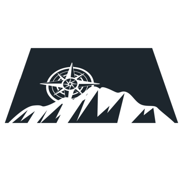 Placemat with quotes mountain compass design - TenStickers