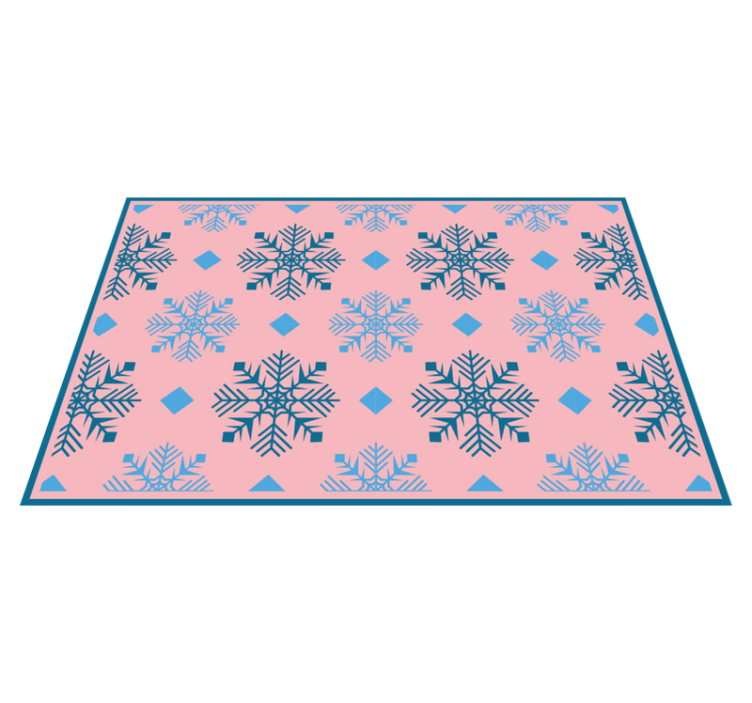 Pink and blue snowflakes  Christmas placemats - TenStickers