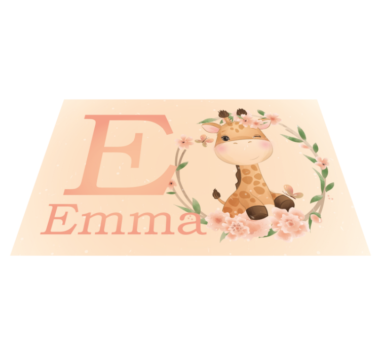Children placemats cute giraffe design - TenStickers