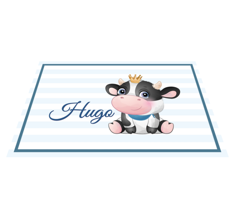 Children placemats cow character design - TenStickers