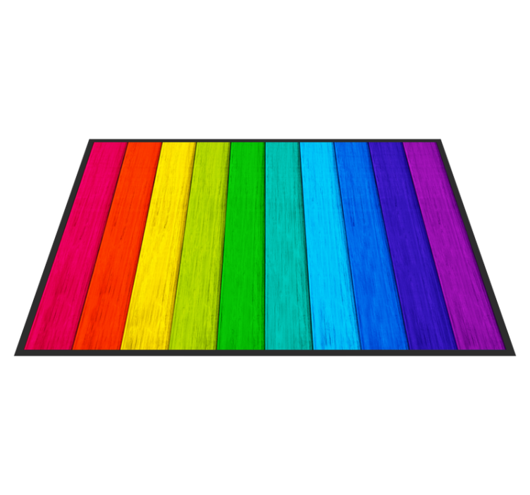 Realistic Rainbow Wooden original placemats - TenStickers