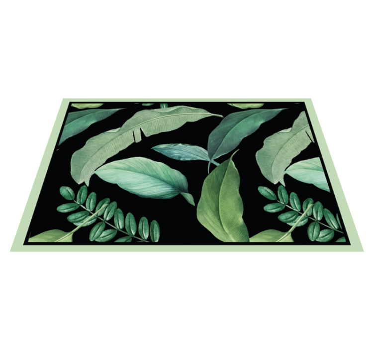 Textured placemats leaf motif design - TenStickers