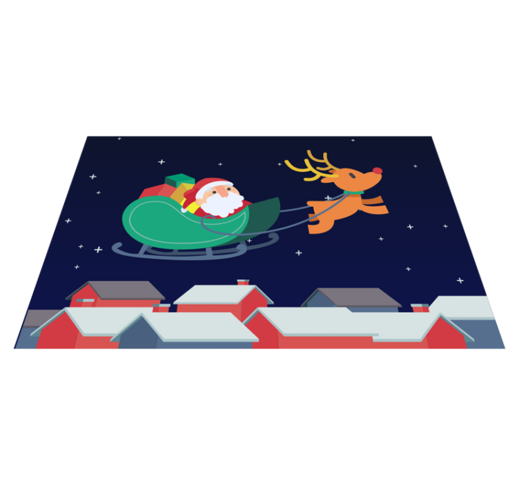 Christmas placemats santa's sleigh adventure - TenStickers