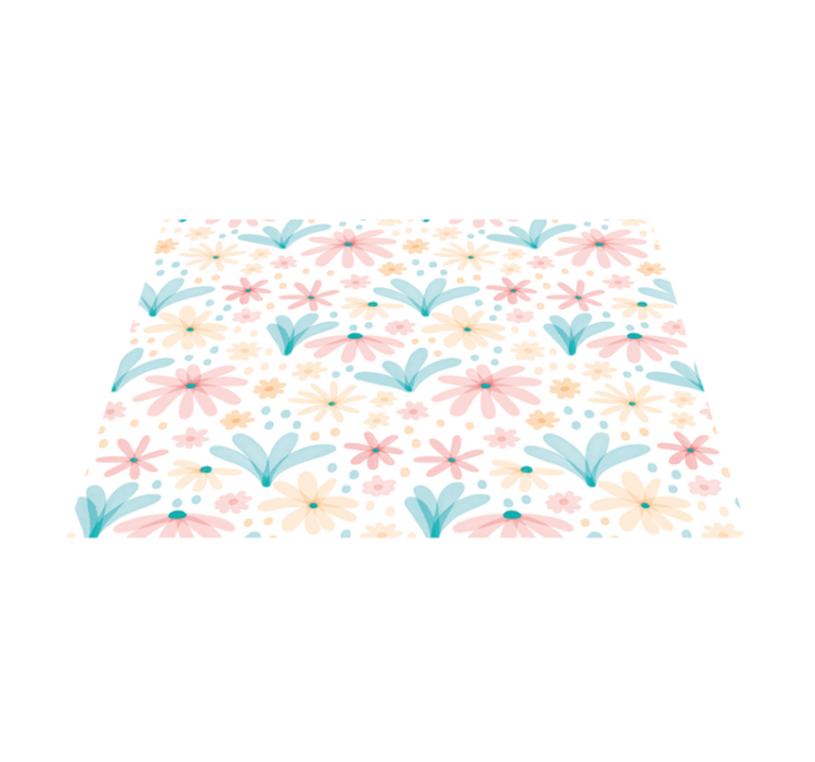 Original placemats floral pattern colors - TenStickers